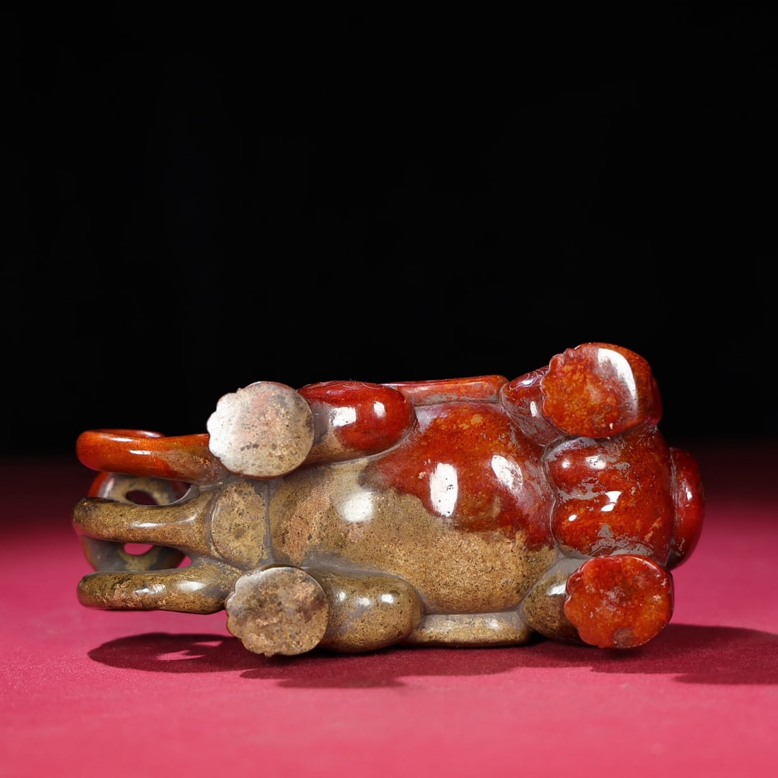 Old Chinese Hetian Jade Elephant Candlestick Statue - 9