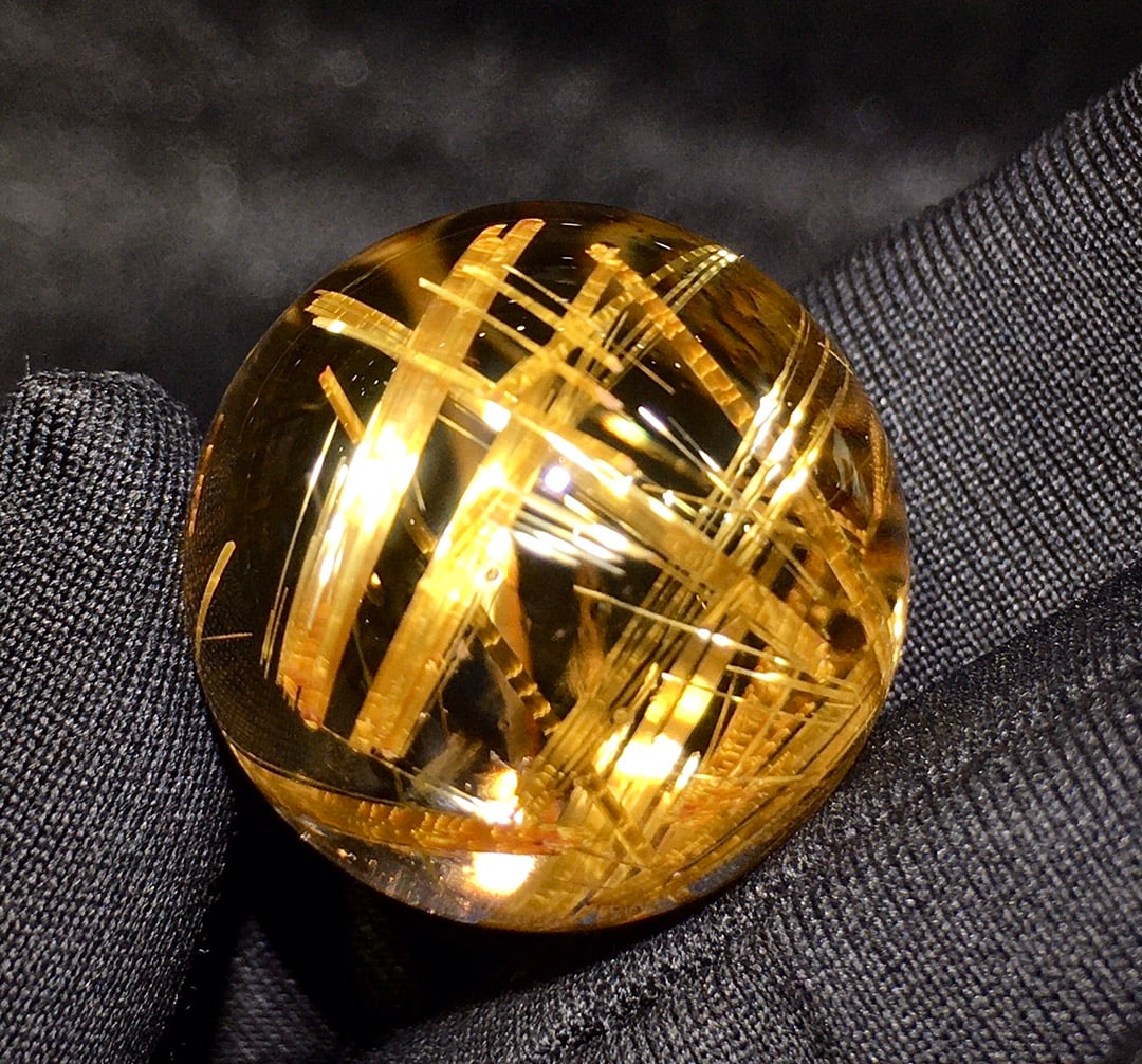 Natural Rutilated Quartz Lucky Ball Pendant with Certificate - 8