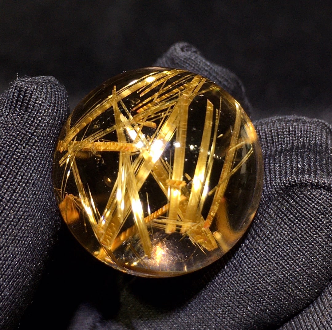 Natural Rutilated Quartz Lucky Ball Pendant with Certificate - 9