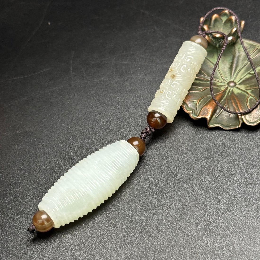 Chinese Hetian Jade Lezi Pendant - 4