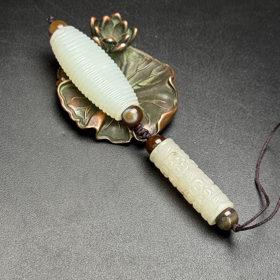 Chinese Hetian Jade Lezi Pendant - 5