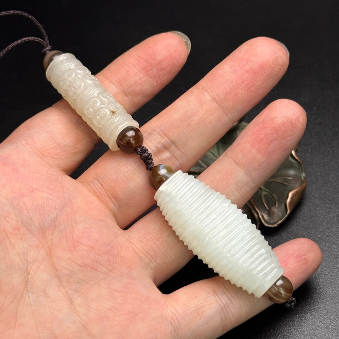 Chinese Hetian Jade Lezi Pendant - 8