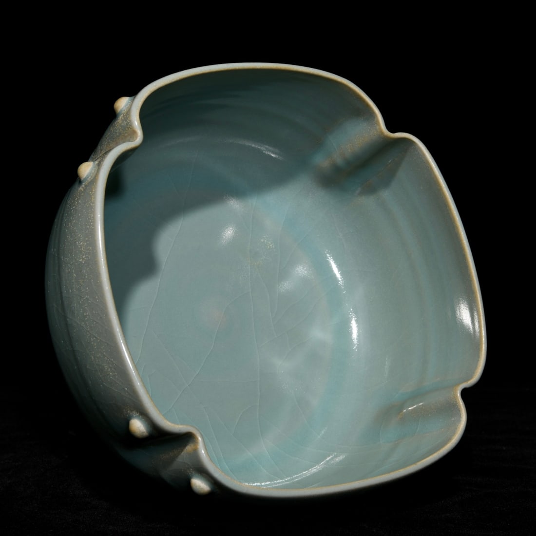 Chinese Ru Kiln Sky Blue Glaze Porcelain Brush Washer - 6