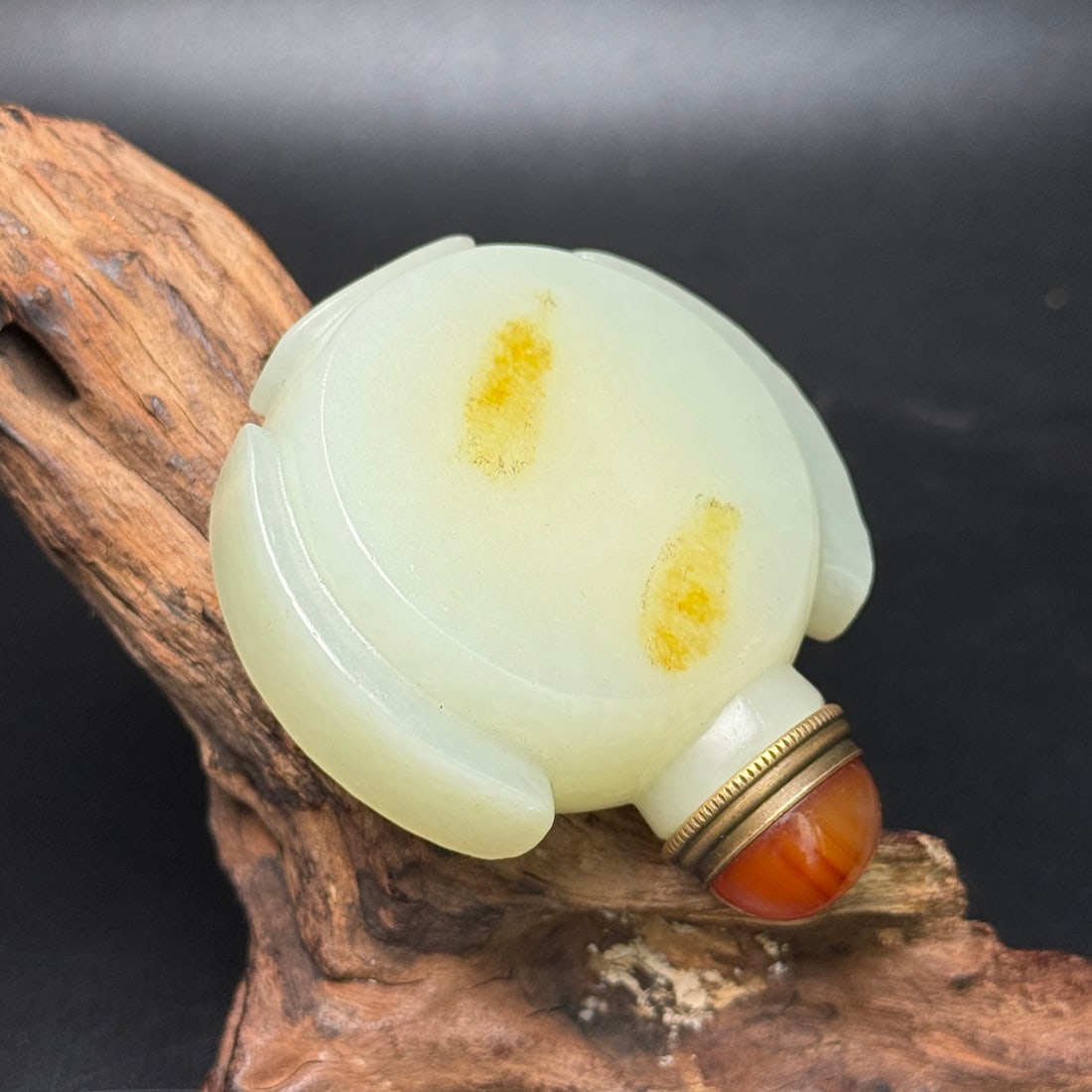 Chinese Hetian Jade Snuff Bottle - 4