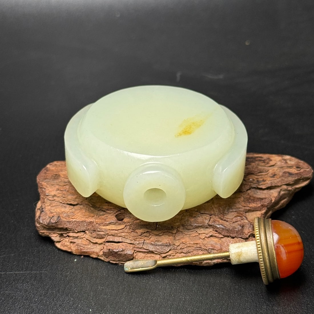 Chinese Hetian Jade Snuff Bottle - 5