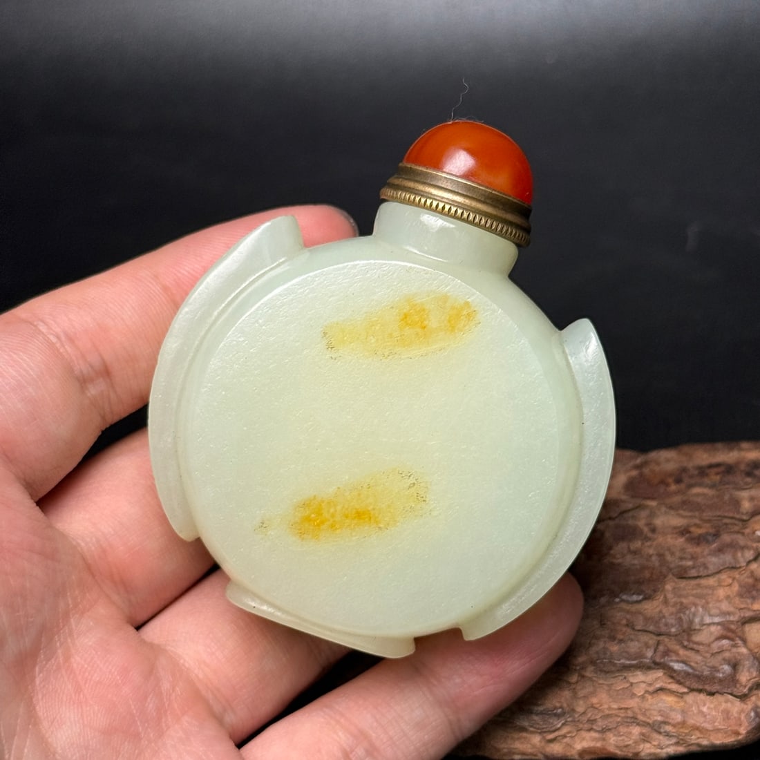 Chinese Hetian Jade Snuff Bottle - 8
