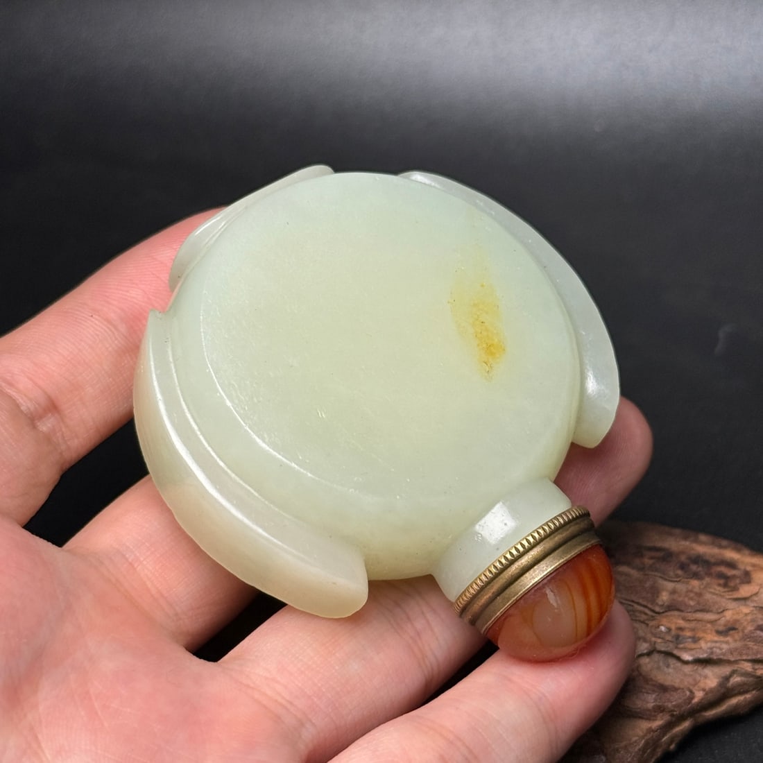 Chinese Hetian Jade Snuff Bottle - 9