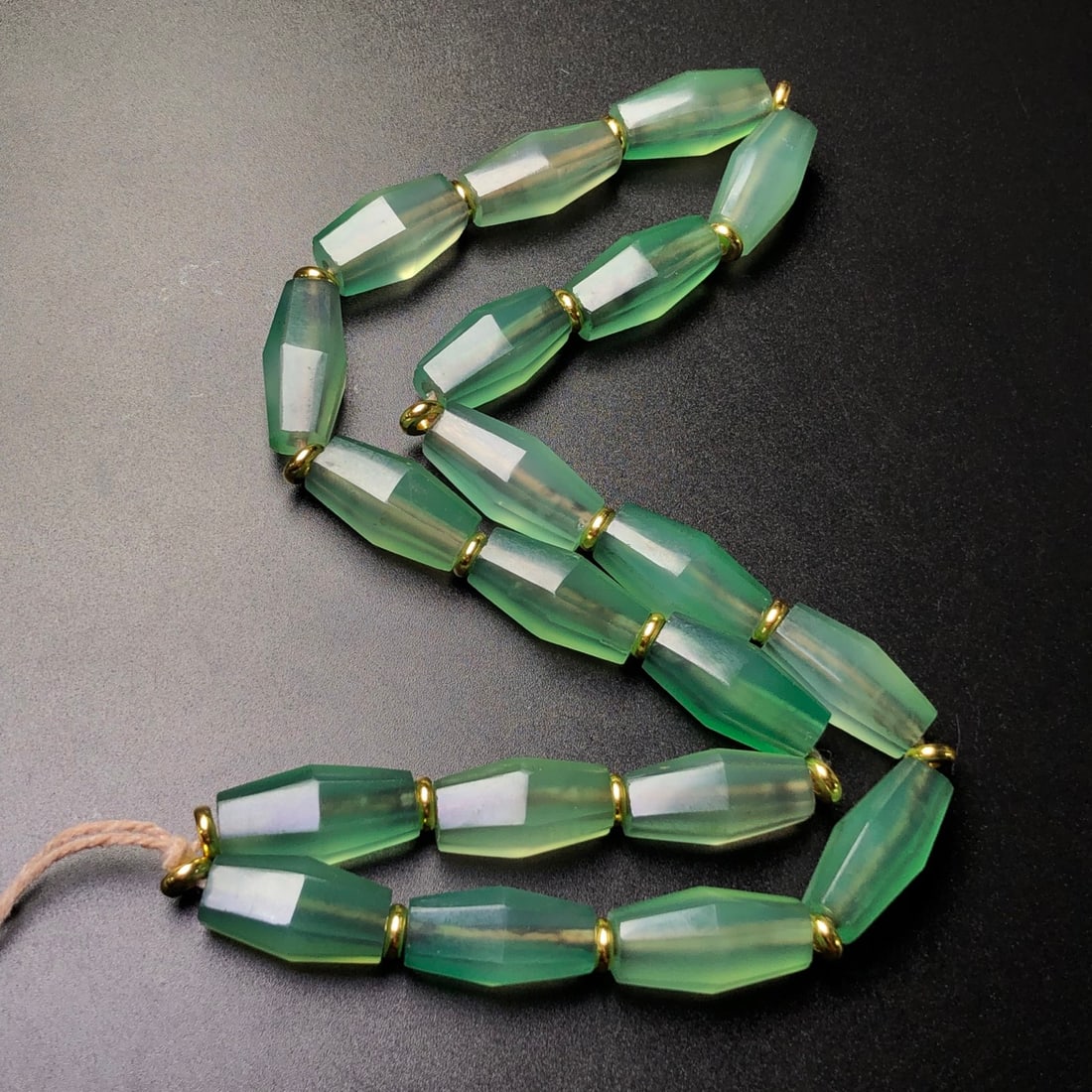Chinese Green Agate Necklace - 3