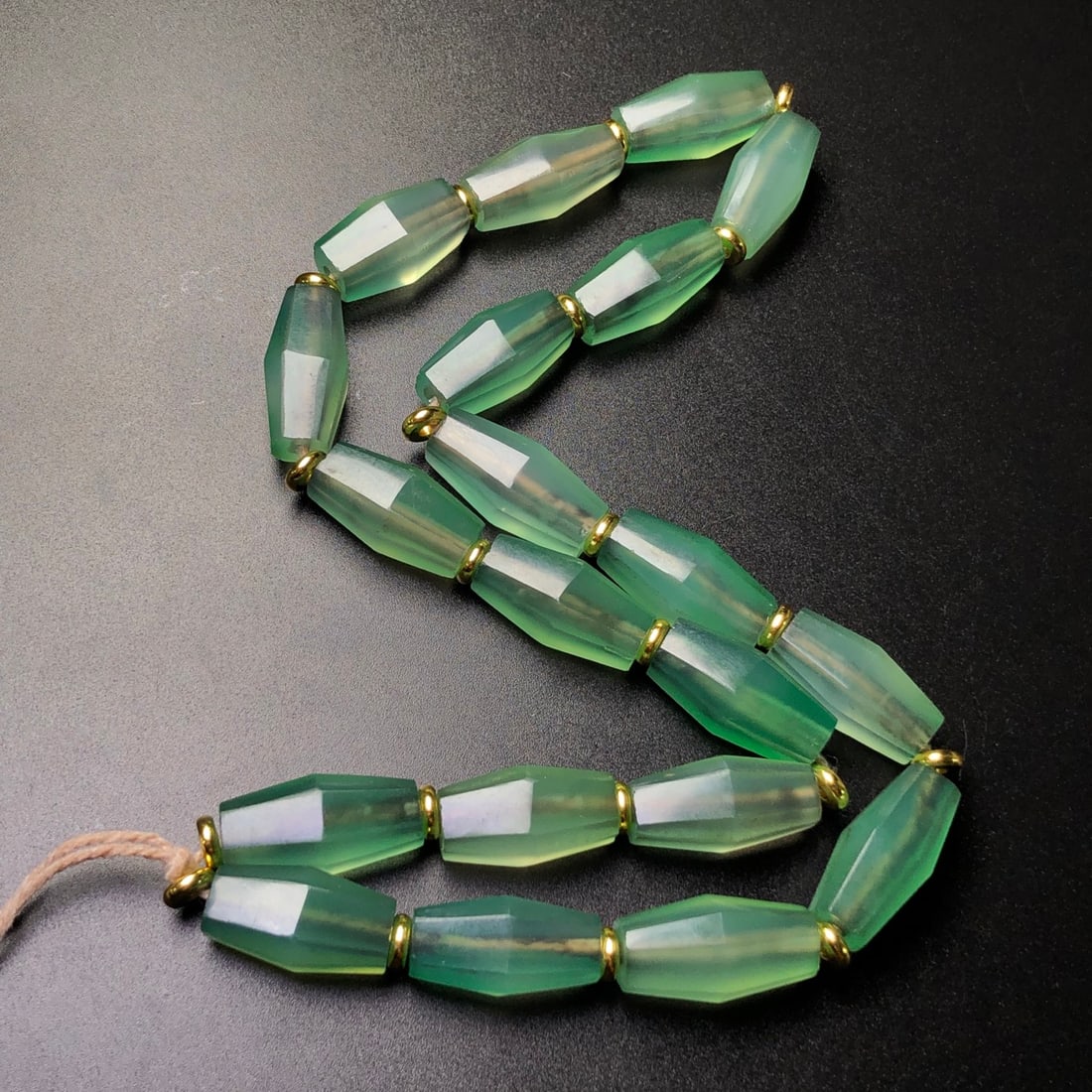 Chinese Green Agate Necklace - 4