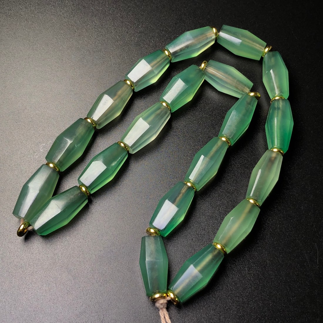 Chinese Green Agate Necklace - 6
