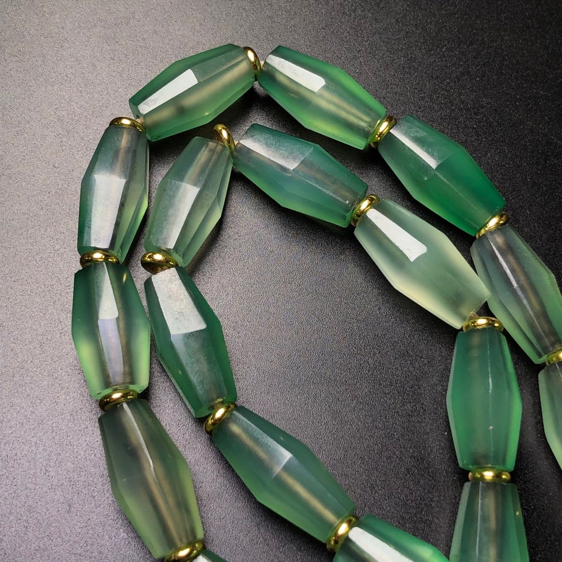 Chinese Green Agate Necklace - 7
