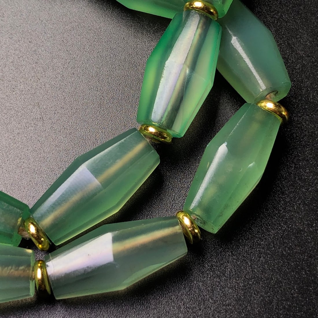 Chinese Green Agate Necklace - 8