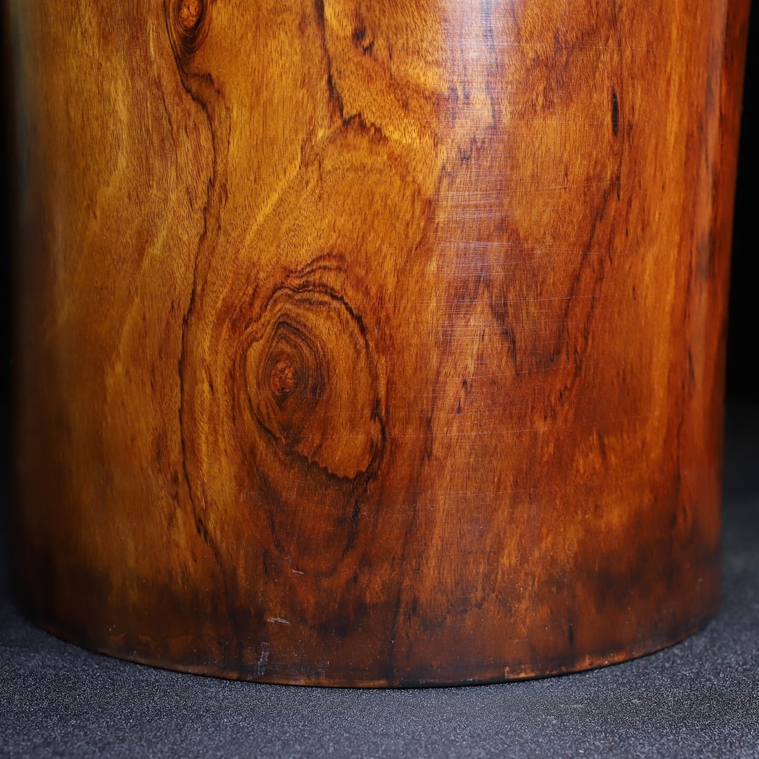Old Chinese Huali Wood Brush Pot - 2
