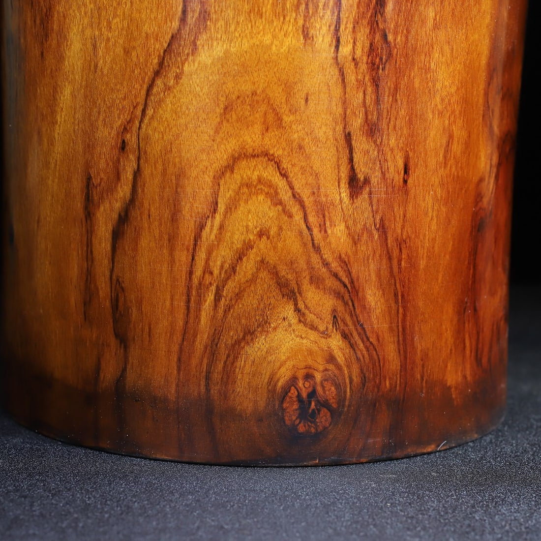 Old Chinese Huali Wood Brush Pot - 4
