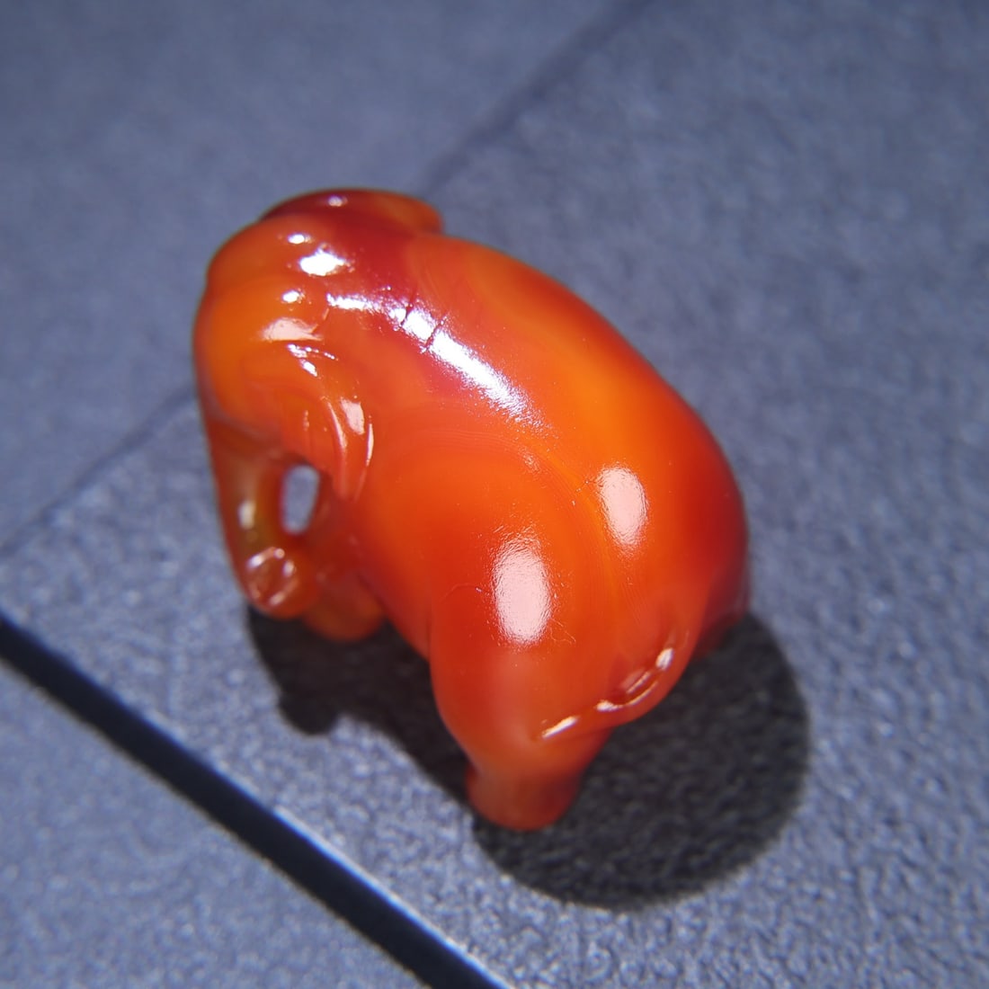 Chinese Agate Elephant Statue - 8