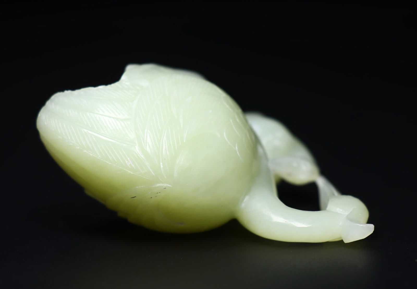 Chinese Hetian Jade Crane Statue - 8