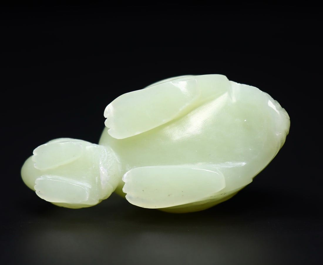 Chinese Hetian Jade Crane Statue - 9