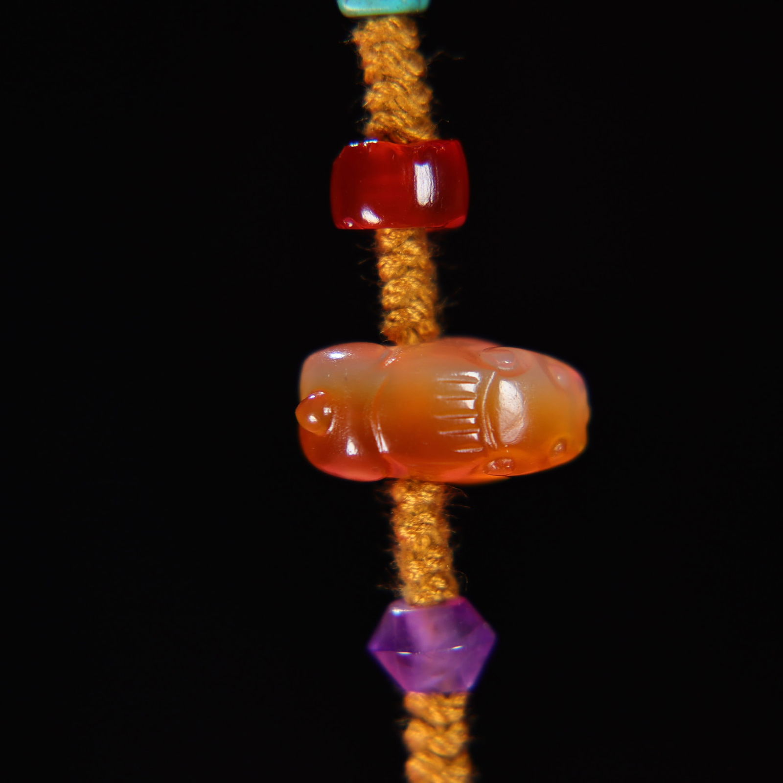 Superb Chinese Hetian Jade,lapis lazuli,agate,crystal Pendant - 2