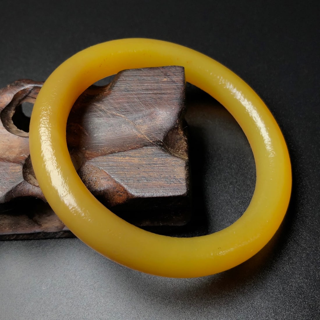 Inside Diameter 53mm Yellow Agate Bracelet - 4