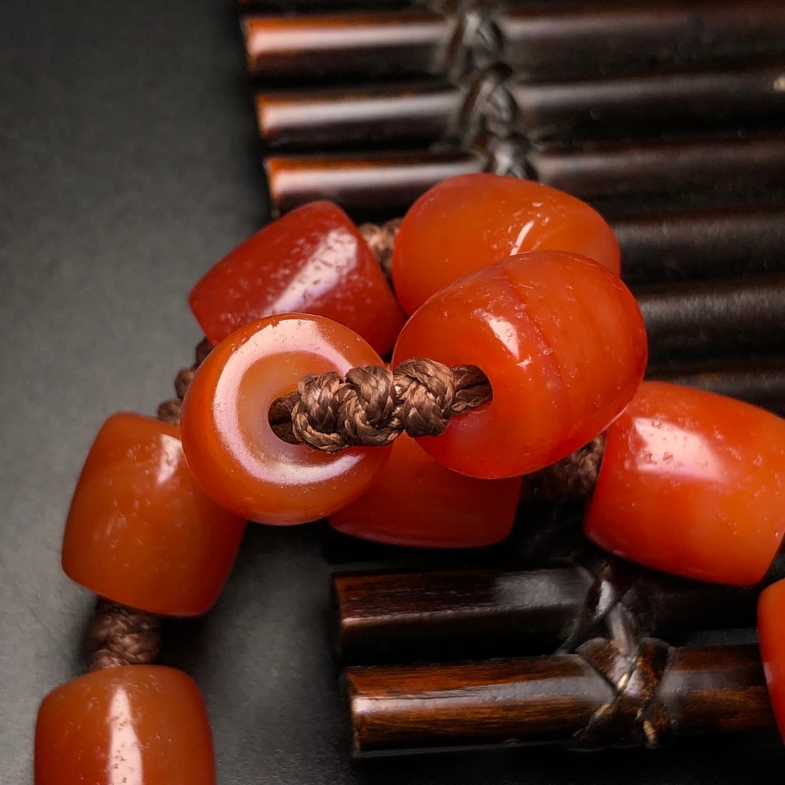 Hand knitting Chinese Red Agate Hand Chain - 8