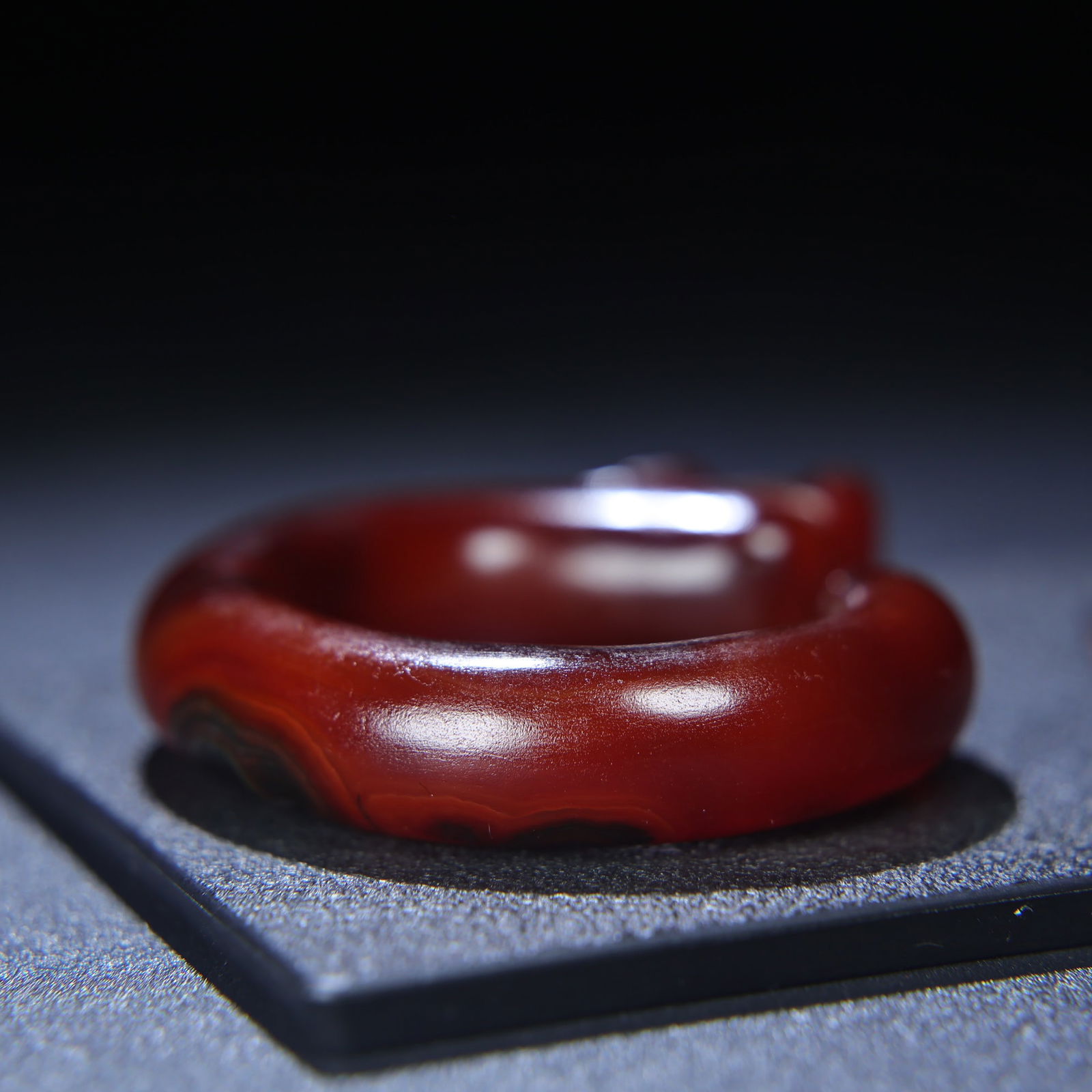 Chinese Red Agate Dragon Pendant - 8