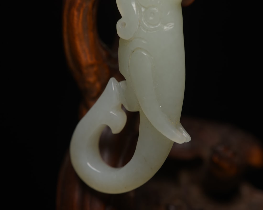 Chinese Hetian Jade Elephant Pendant - 7