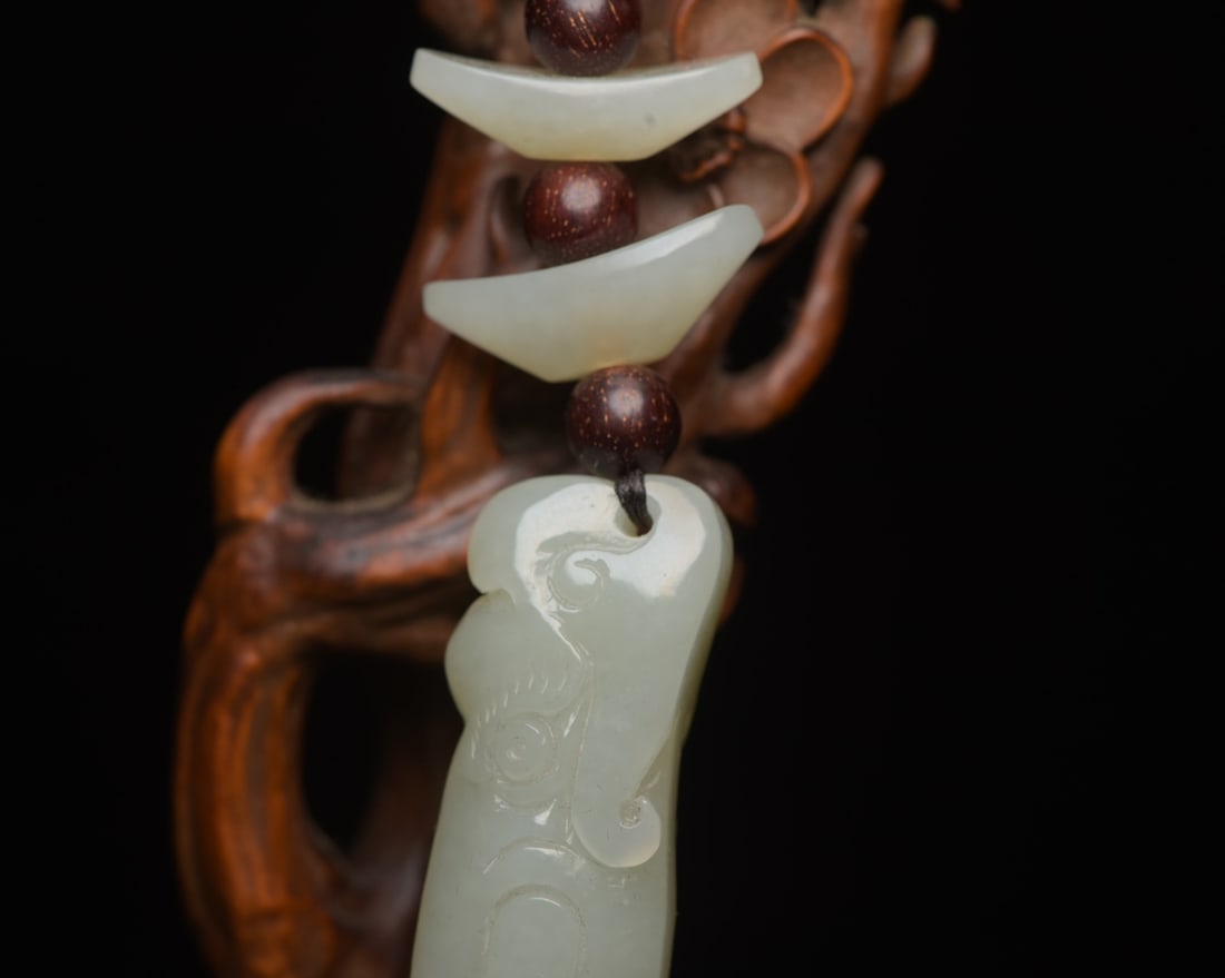 Chinese Hetian Jade Elephant Pendant - 8