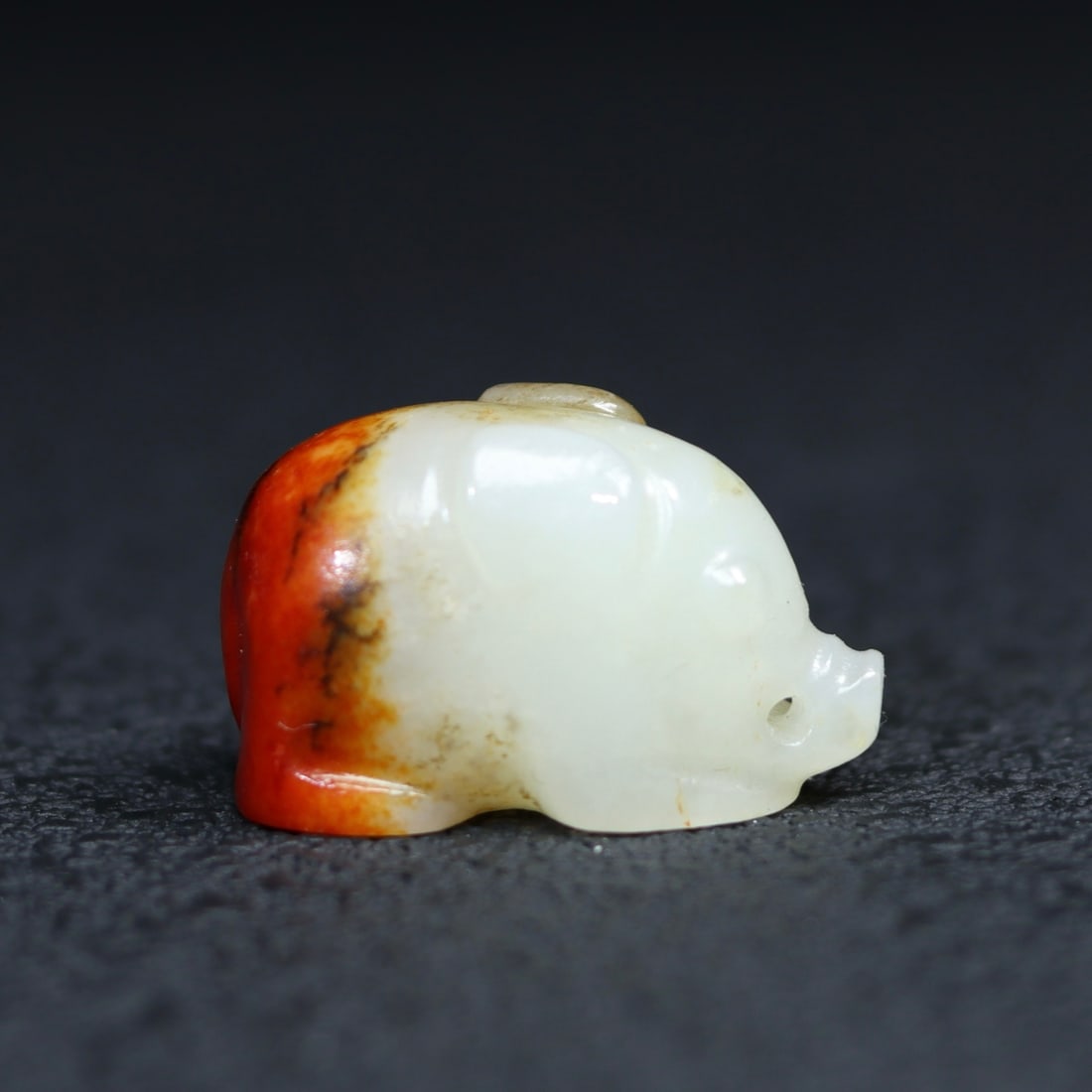 Old Chinese Hetian Jade Pig Pendant - 4
