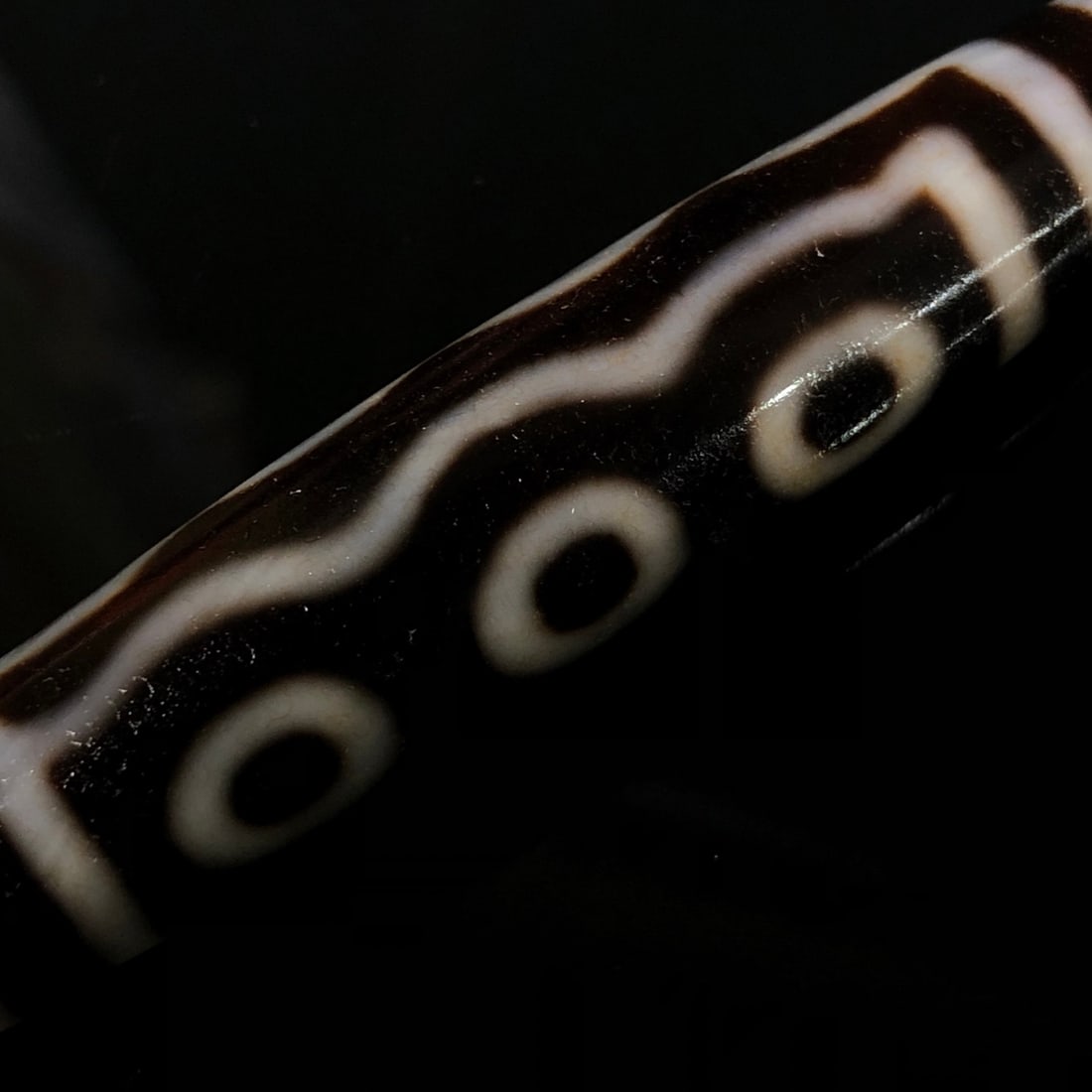 Old Tibetan 7 Eyes DZI Agate Lucky Pendant - 7