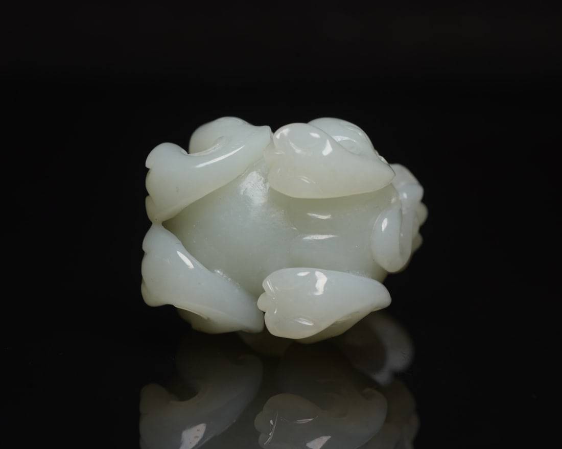 Chinese Hetian Jade Carved Fortune Beast Statue - 6