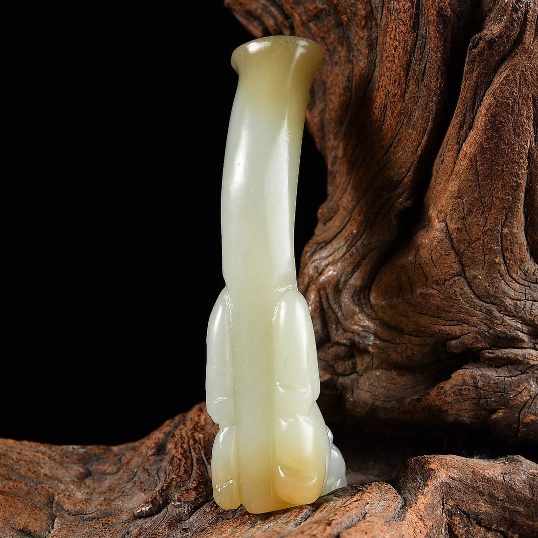 Chinese Hetian Jade Carved Fortune Pixiu Cigarette Holder w Certificate - 4