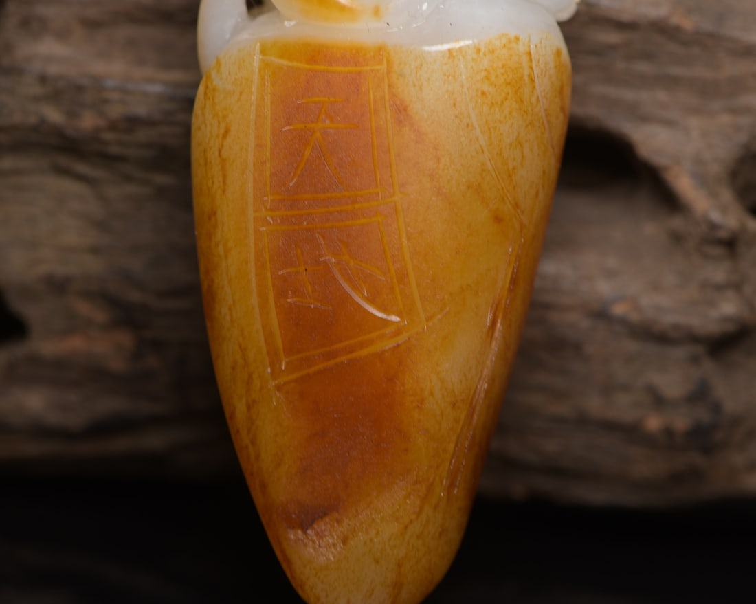 Chinese Hetian Jade Carved Fortune Beast Pendant - 9