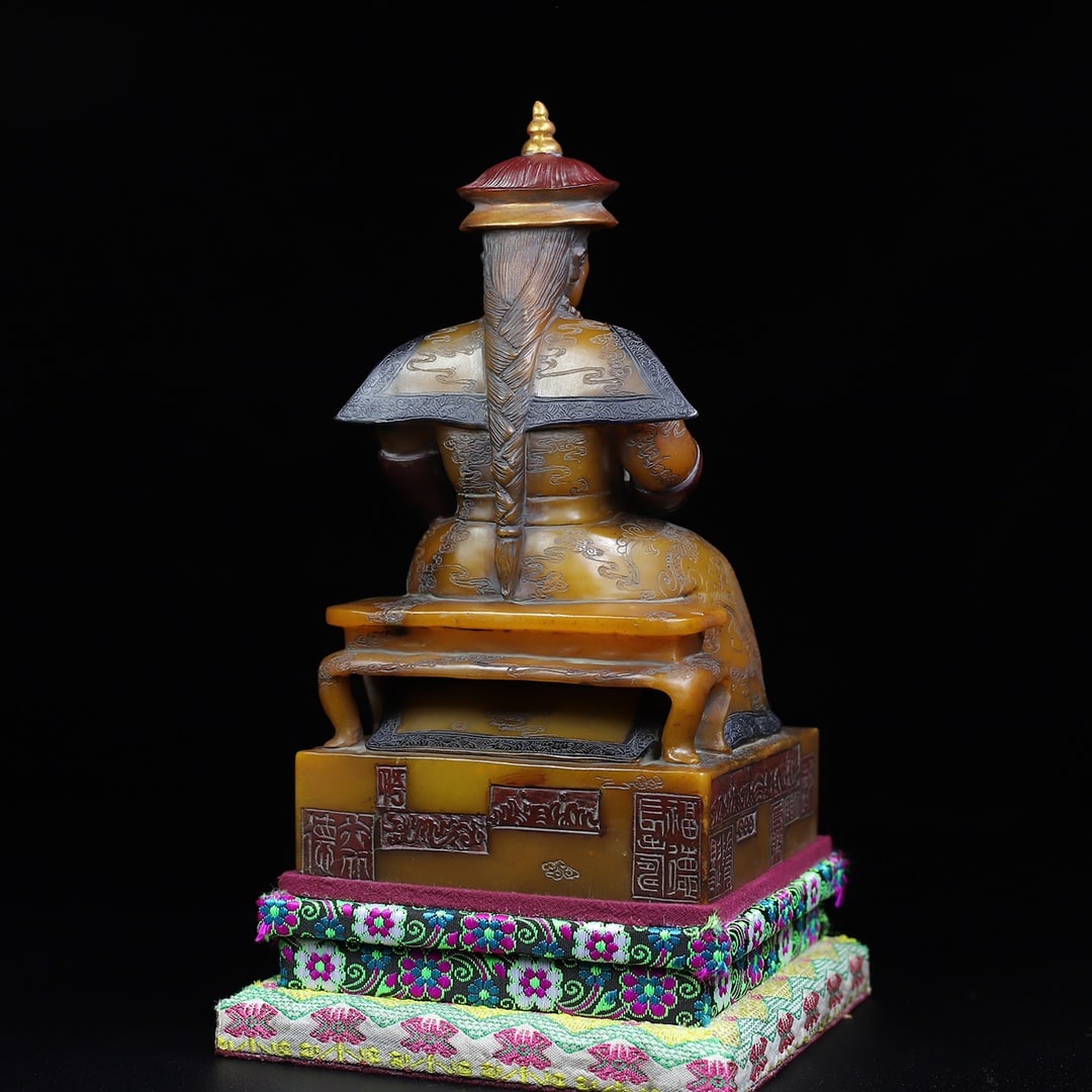 Superb Vintage Chinese Tianhuang Stone Carved Emperor Seal - 8