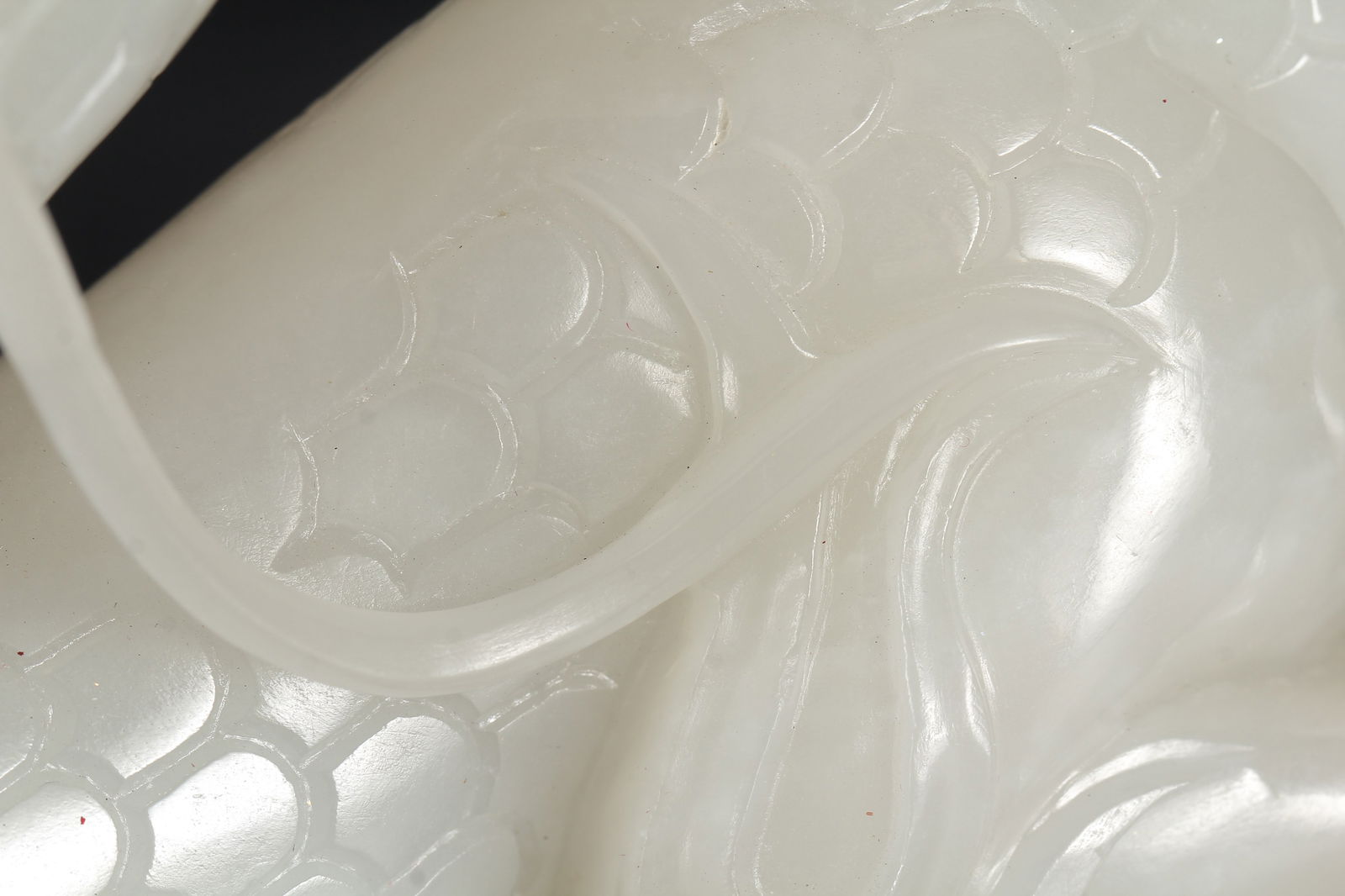 Exquisite Chinese White Hetian Jade Carved Fortune Kylin Statue - 7