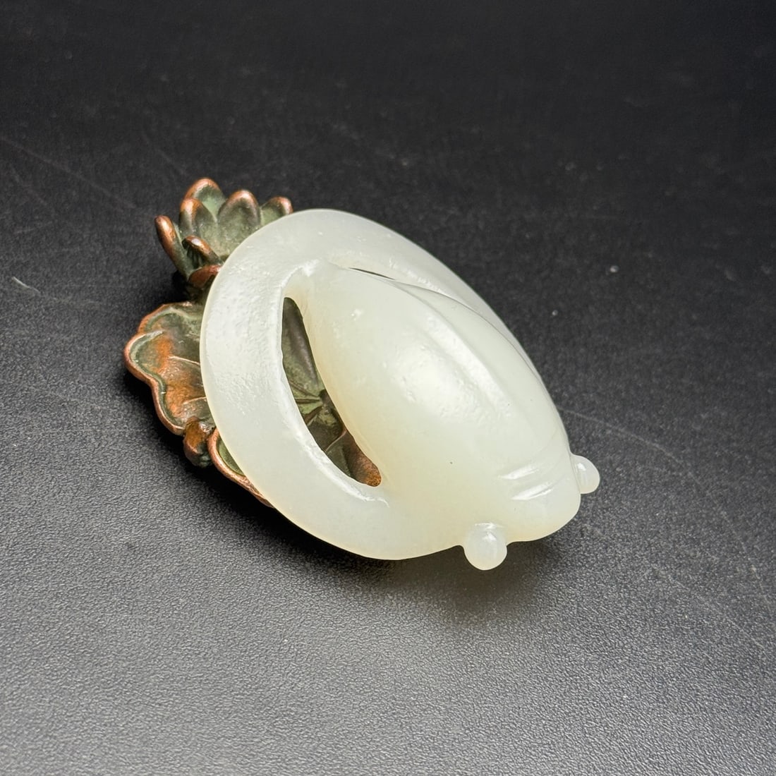Chinese Hetian Jade Carved Fortune Cicada Pendant - 3