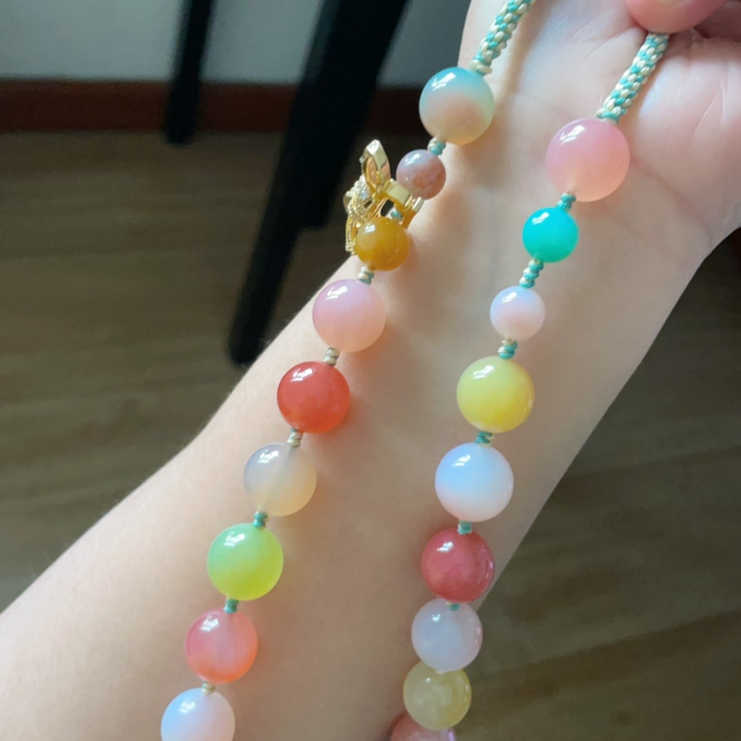 Hand Woven Beautiful Agate Beads Pendant - 6