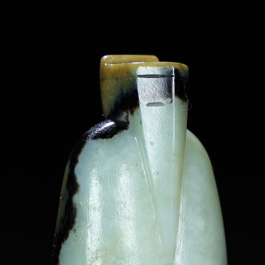 Old Chinese Hetian Jade Carved Figure Pendant - 4