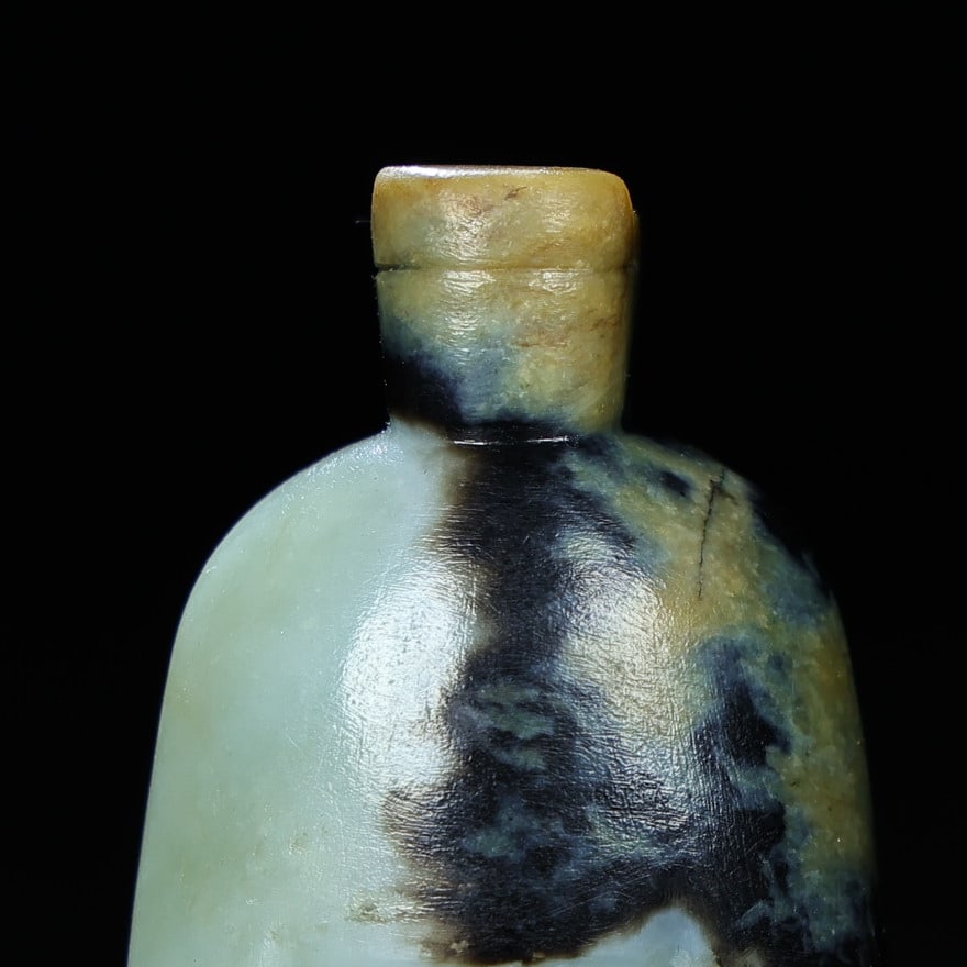 Old Chinese Hetian Jade Carved Figure Pendant - 7