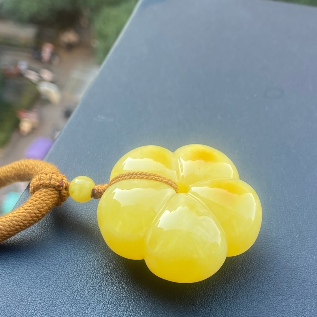 Beautiful Natural Beeswax Flower Pendant - 2