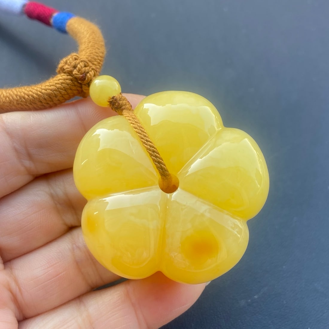 Beautiful Natural Beeswax Flower Pendant - 6