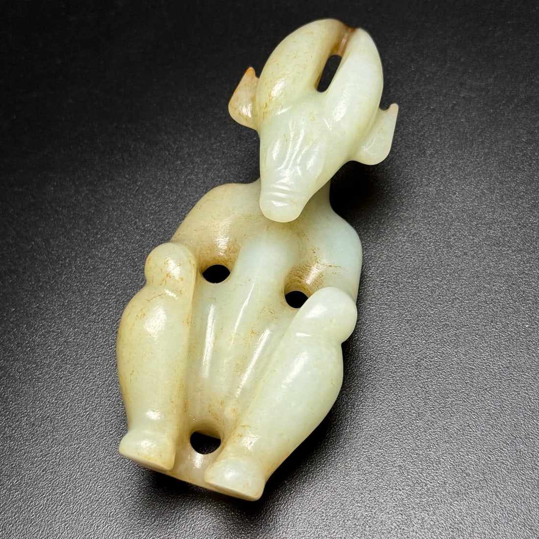 Chinese Hetian Jade Carved Sun God Pendant - 7