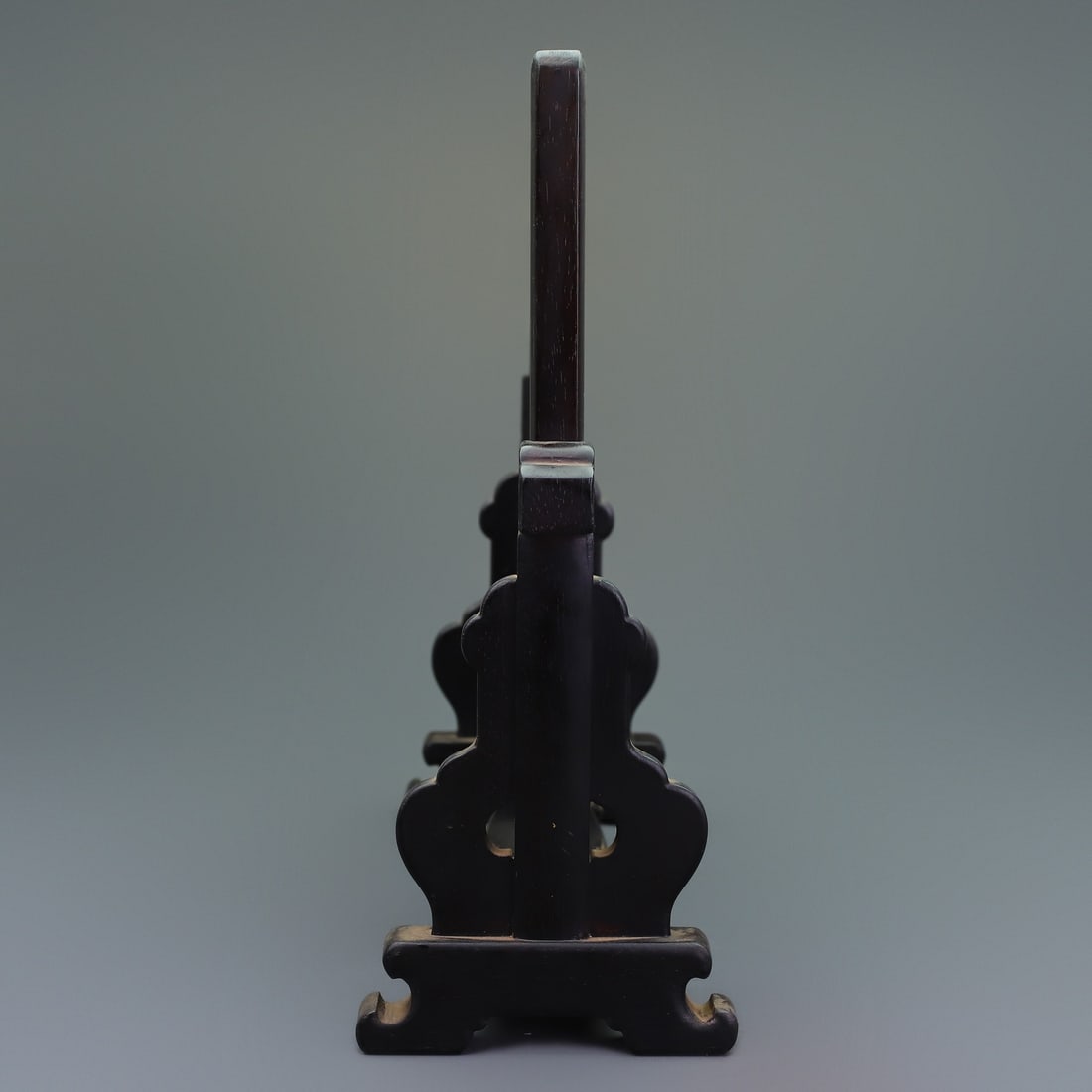 Vintage Chinese Zitan Wood Inlay Hetian Jade Screen - 6