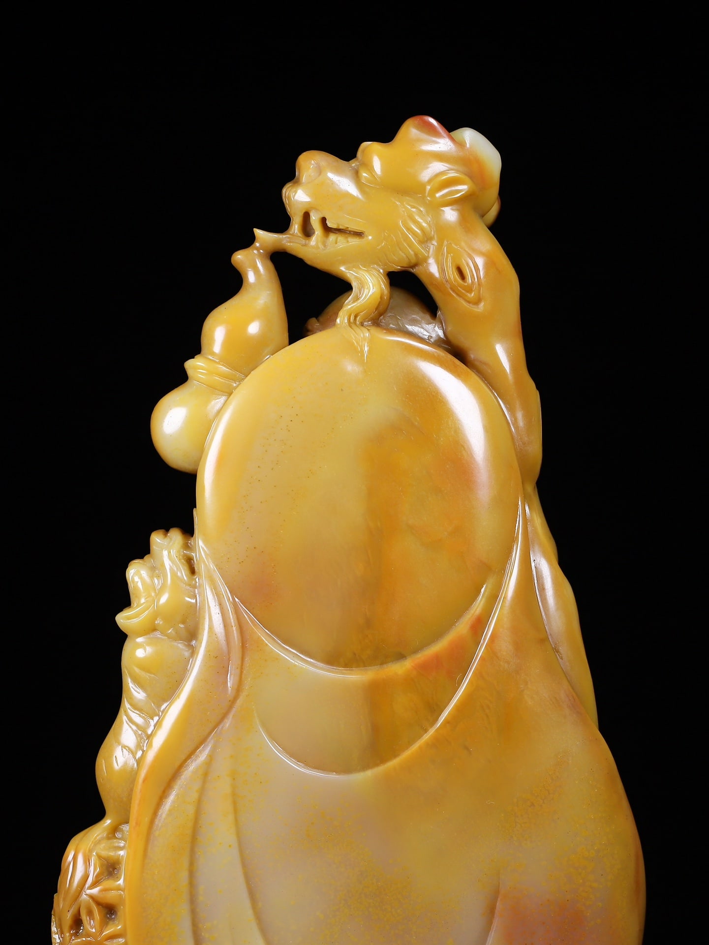 Old Chinese Tianhuang Stone Carved Dharma Statue - 12