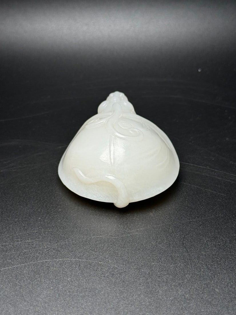 Superb Chinese Hetian Jade Carved Dragon Turtle Statue - 7