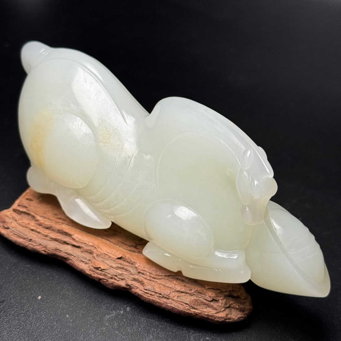 Superb Chinese Hetian Jade Carved Fortune Horse Statue - 2
