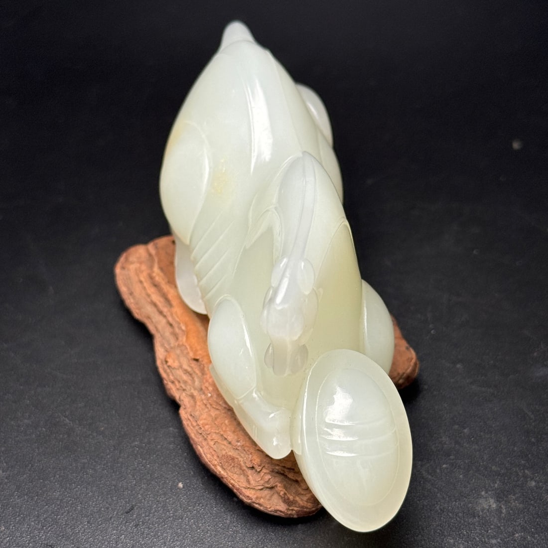 Superb Chinese Hetian Jade Carved Fortune Horse Statue - 3