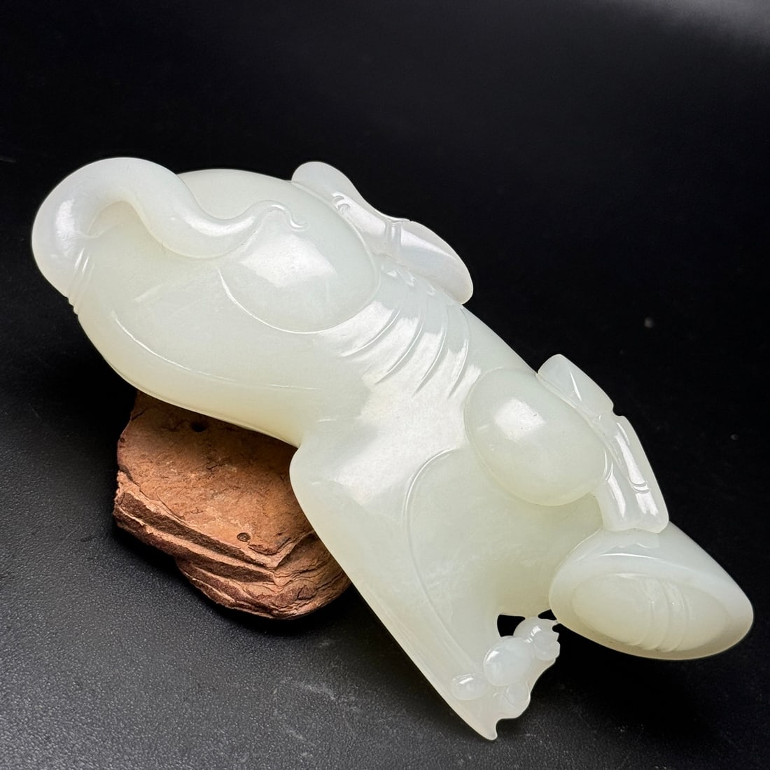 Superb Chinese Hetian Jade Carved Fortune Horse Statue - 7