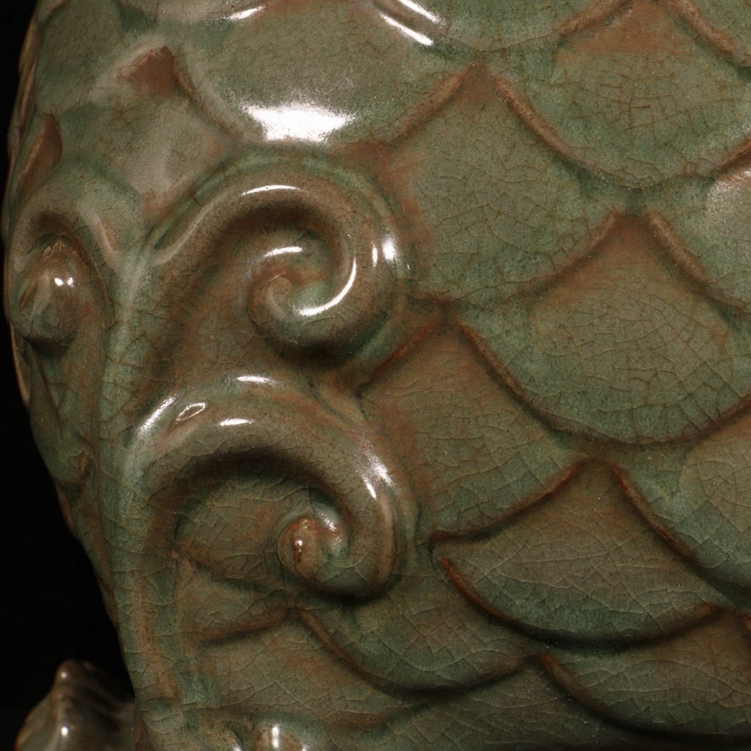 Chinese Longquan Kiln Unicorn Porcelain Statue - 8