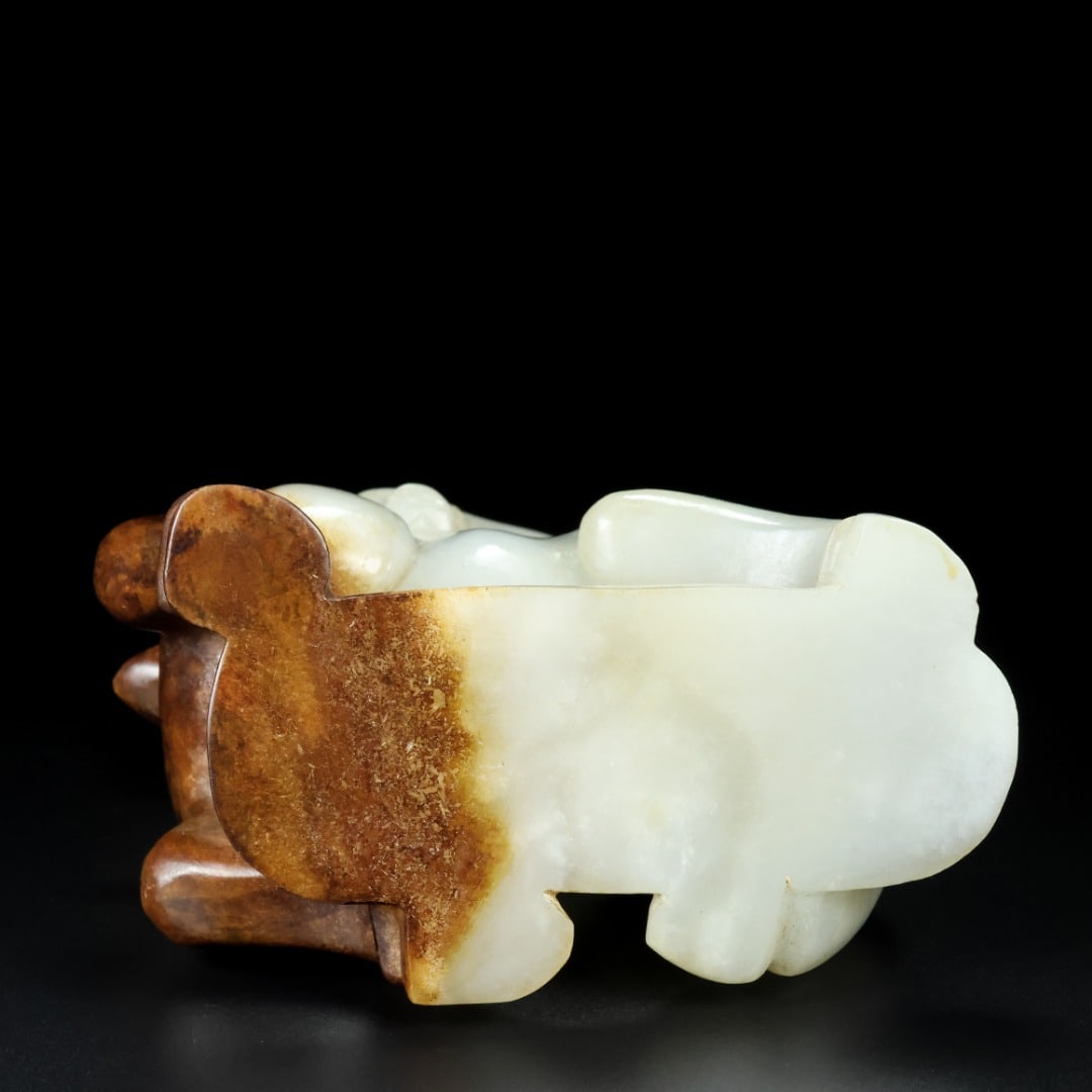 Superb Vintage Chinese Hetian Jade Carved Fortune Deer Statue - 9