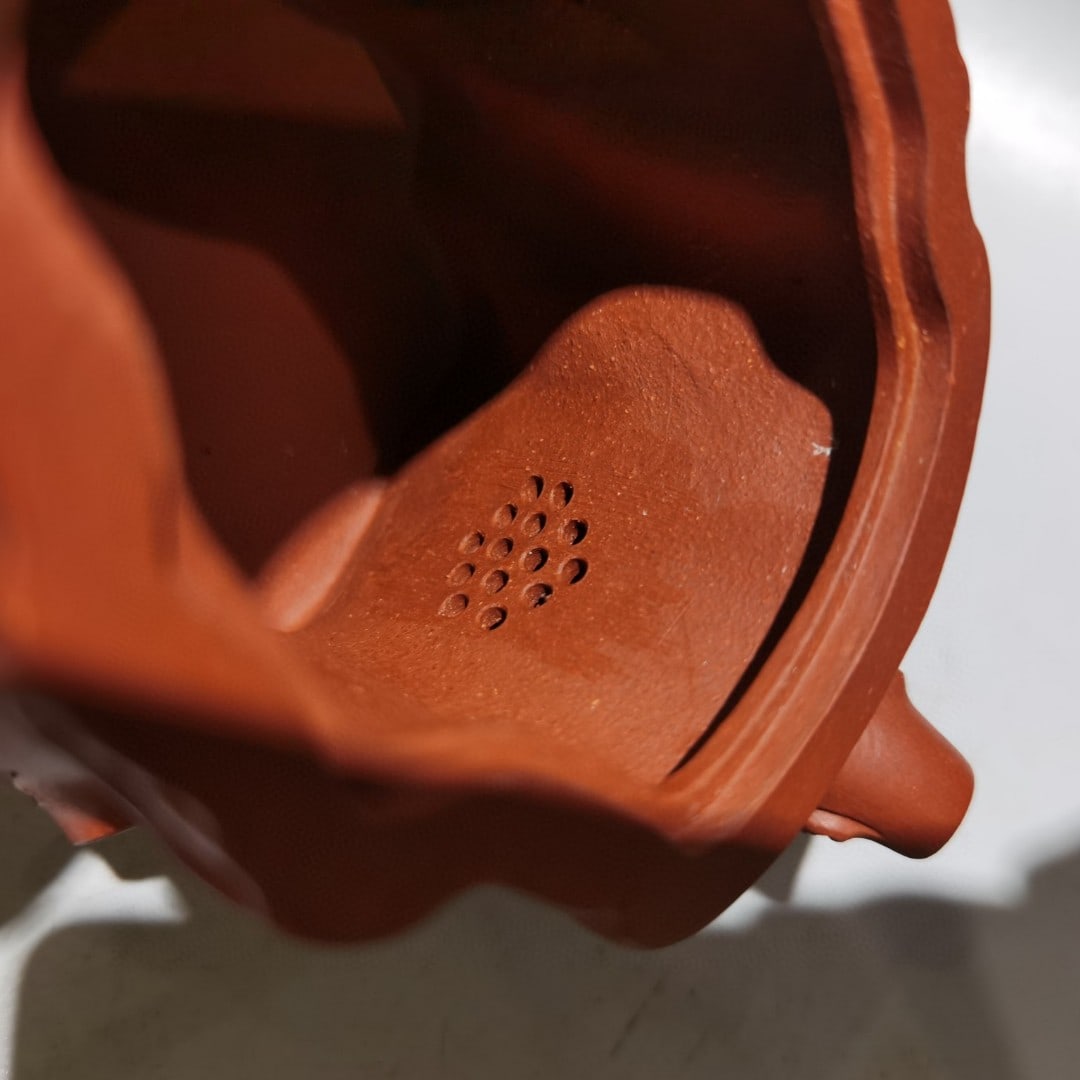 Chinese Yixing Zisha Tree Stump Shape Teapot w Artist Signed - 7